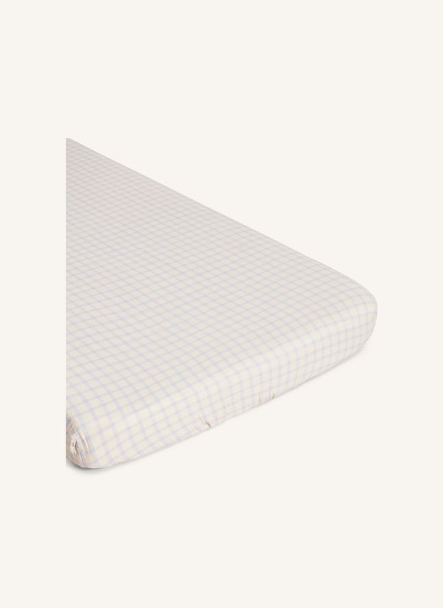 Fitted Sheet Gingham Sky | Light blue