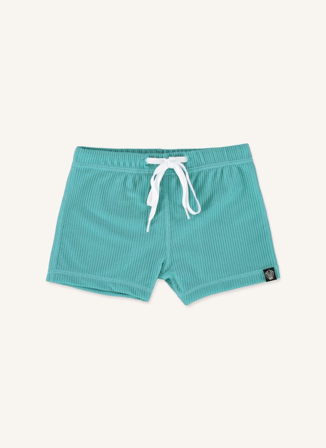 Short de Bain Anti-UV Côtelé | Turquoise