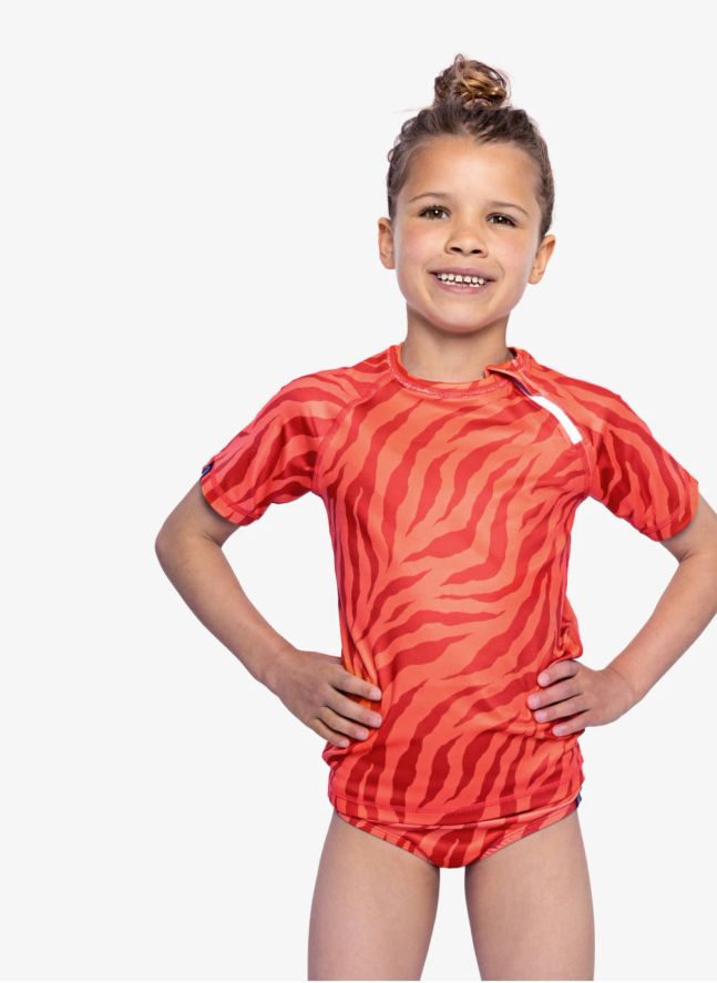 T-Shirt Anti-UV Stripes of Love | Rouge