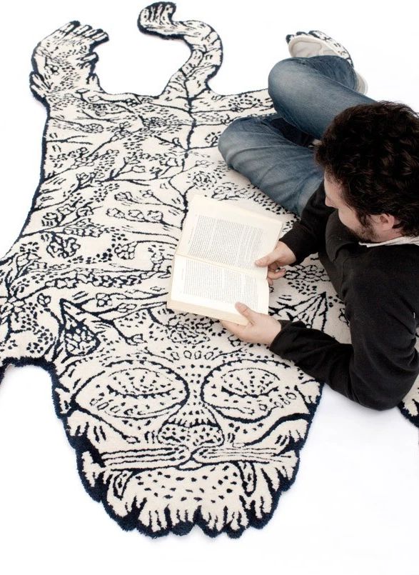 Tapis tigre | Bleu