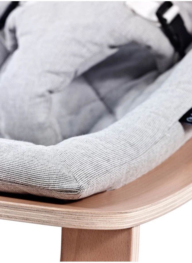 Levo Beech Wood Baby Bouncer | Grey- Product image n°3