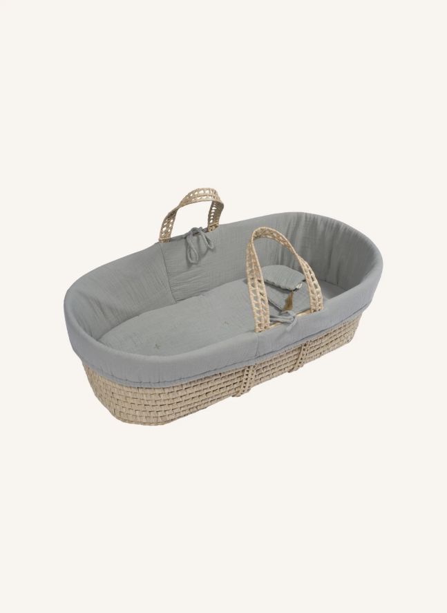 Ropa para capazo de algodón biológico | Silver Grey S019