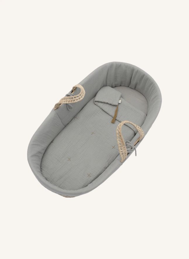 Ropa para capazo de algodón biológico | Silver Grey S019