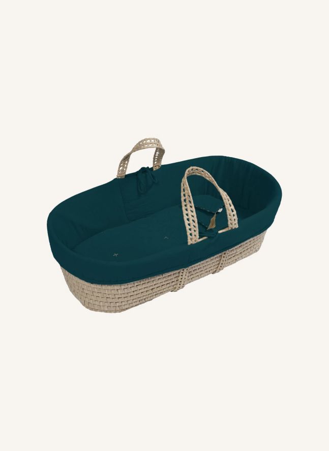 Ropa para capazo de algodón biológico | Teal Blue S022