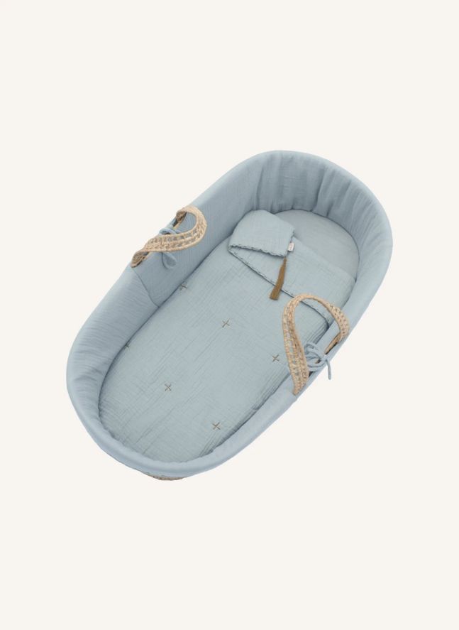 Ropa para capazo de algodón biológico | Sweet Blue S046