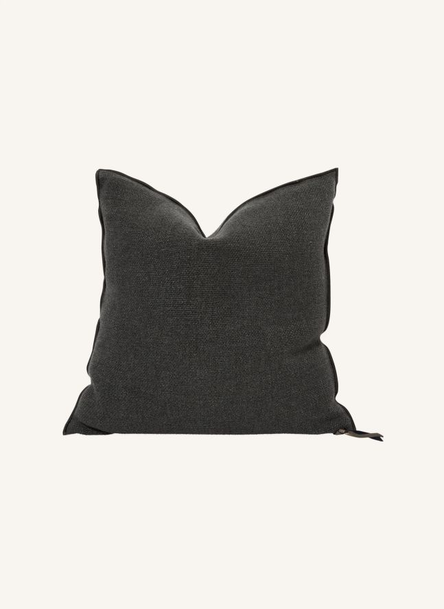 Coussin Vice Versa en toile Formentera | Charbon