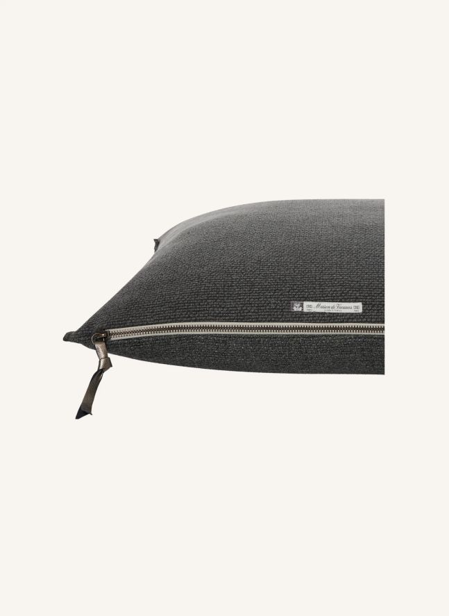 Coussin Vice Versa en toile Formentera | Charbon