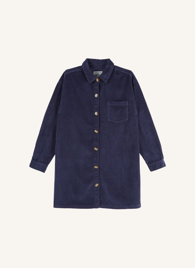 Robe Equinoxe Velours | Bleu marine