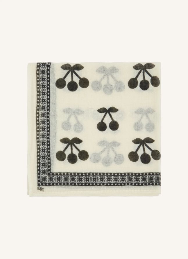 Foulard Cerise | Ecru
