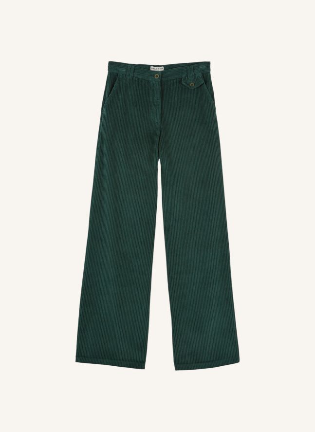 Pantalon Edgar Velours | Vert forêt