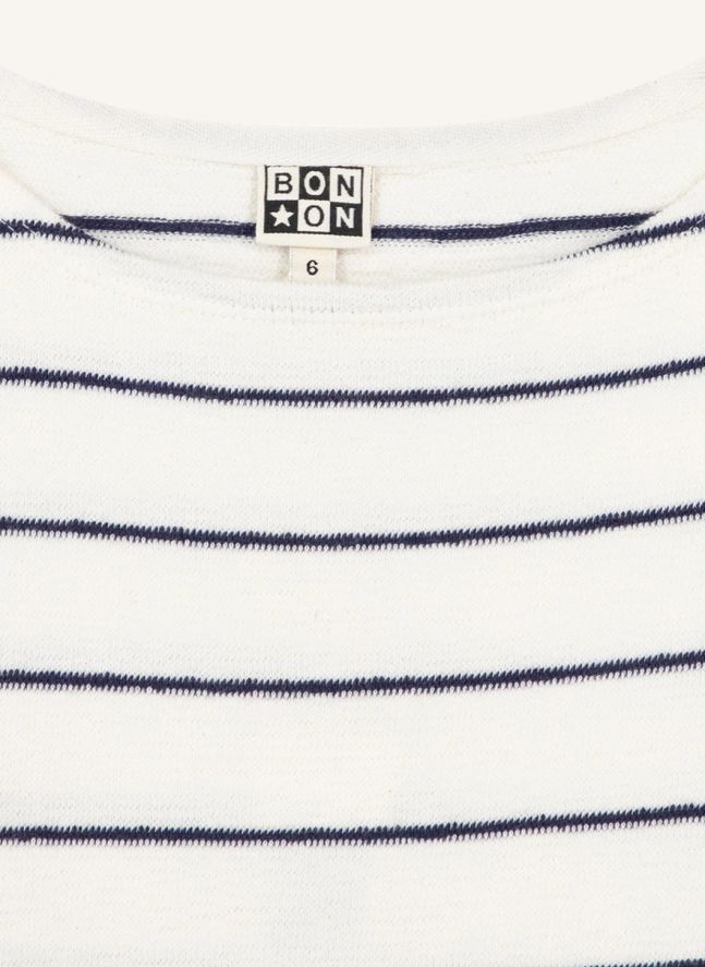 T-shirt Poulpe Rayé | Ecru