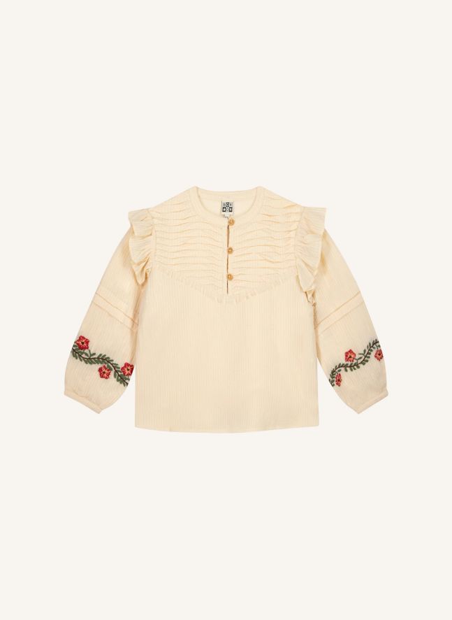 Province Embroidered Blouse | Ecru