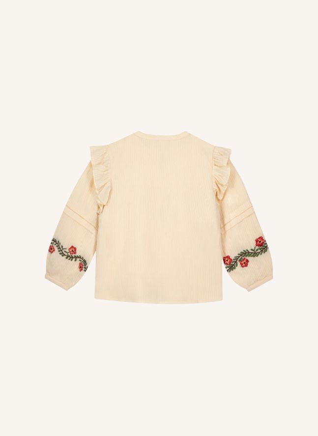Province Embroidered Blouse | Ecru