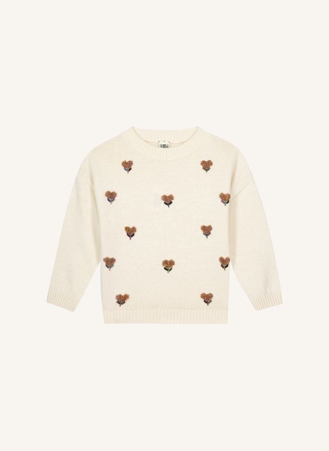 Pull Lovely Cœurs | Ecru