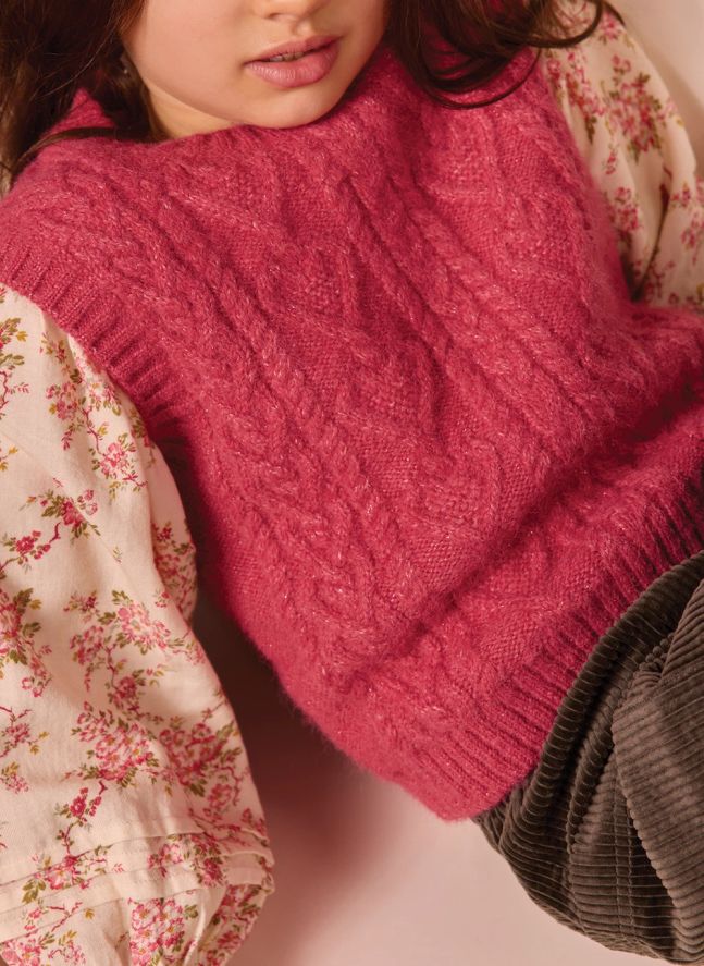 Pull Sans Manches Lucia | Framboise
