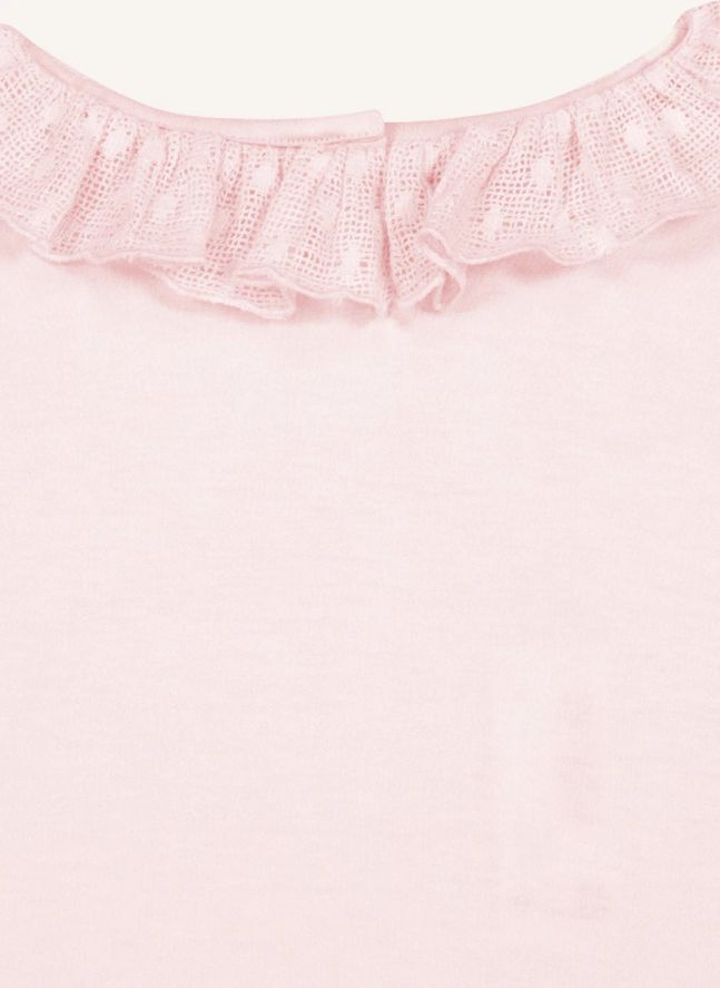 Piris ruffled collar T-shirt | Pink