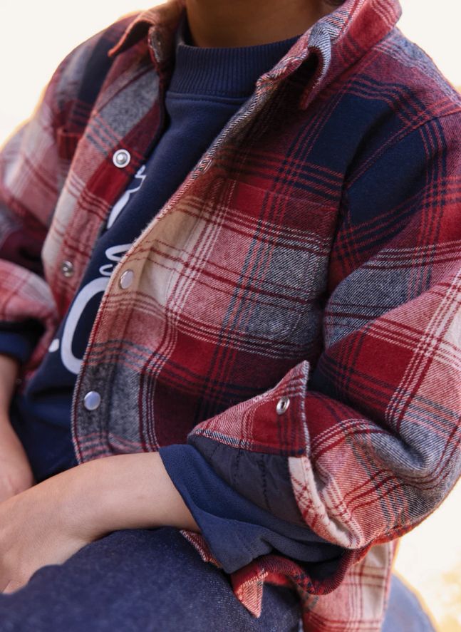 Peace Carreaux overshirt | Red
