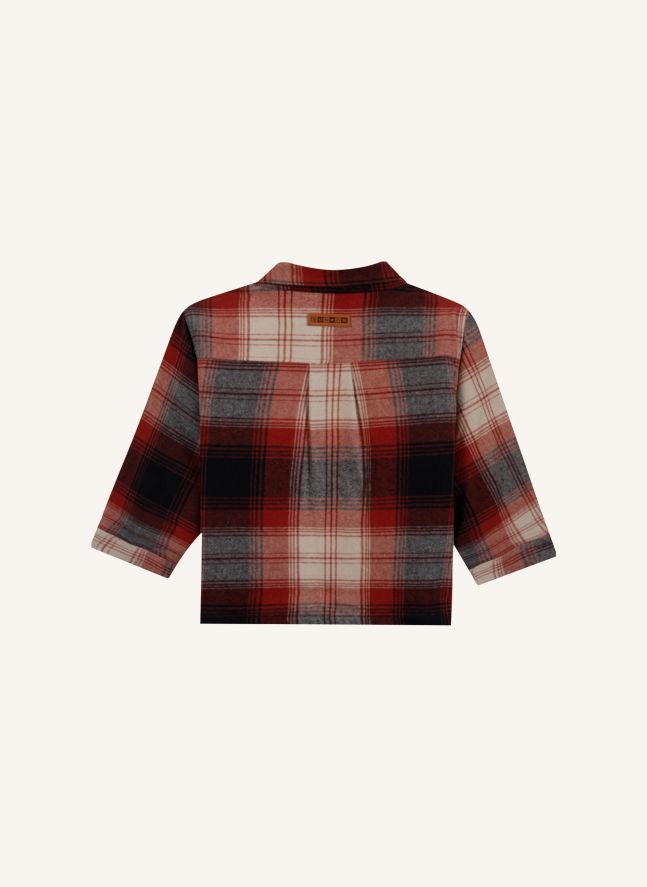 Peace Carreaux overshirt | Red