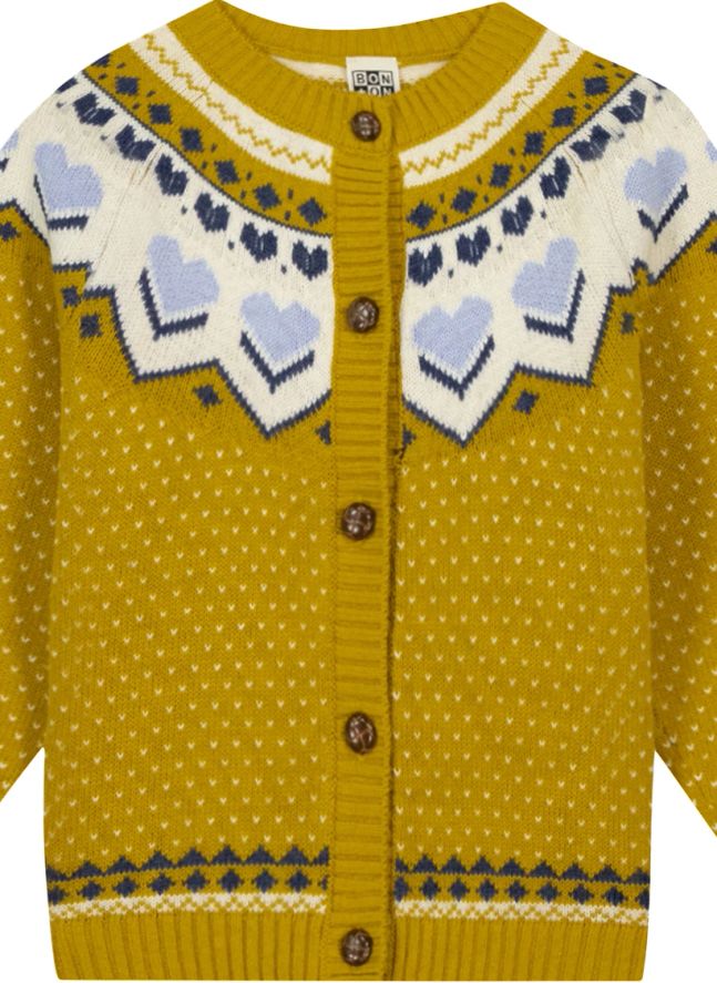 Cardigan Mythic | Jaune moutarde