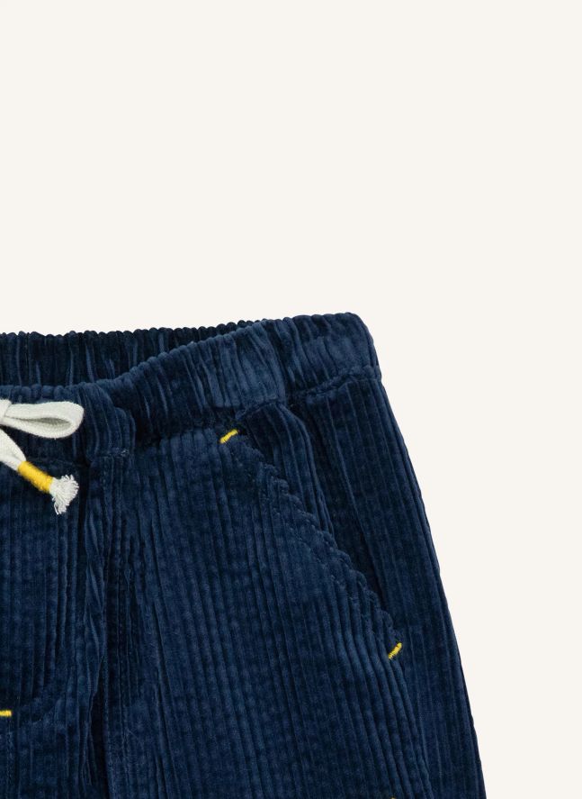 Pantalon Datcha Velours Côtelé | Bleu foncé
