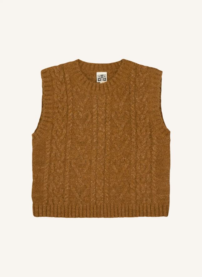 Pull Sans Manches Lucia | Marron