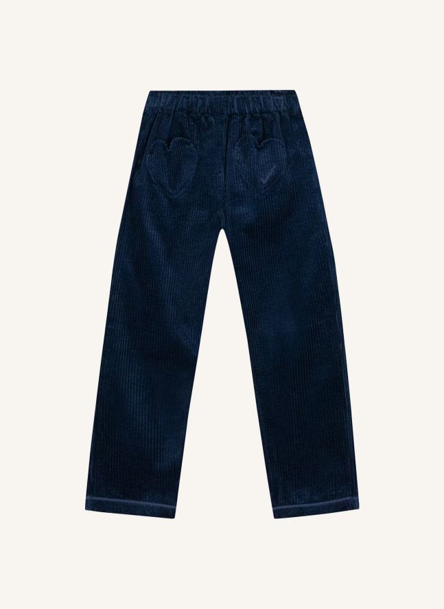 Pantalon Duck Velours Côtelé | Bleu foncé