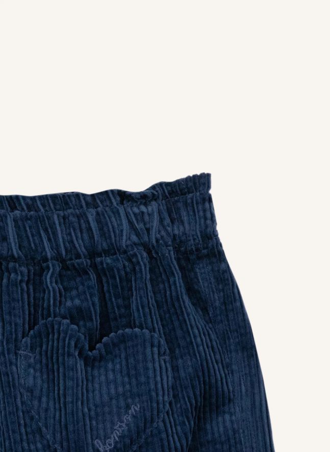 Pantalon Duck Velours Côtelé | Bleu foncé