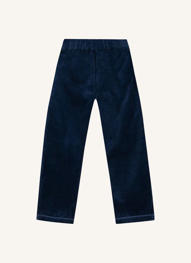 Pantalon Duck Velours Côtelé | Bleu foncé