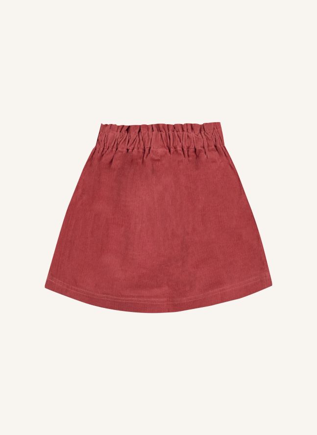 Polka Corduroy Skirt | Framboise