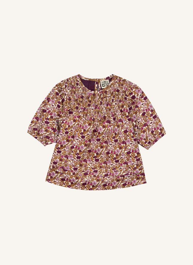 Vestido de bebé con estampado de perlas y flores | Caramelo
