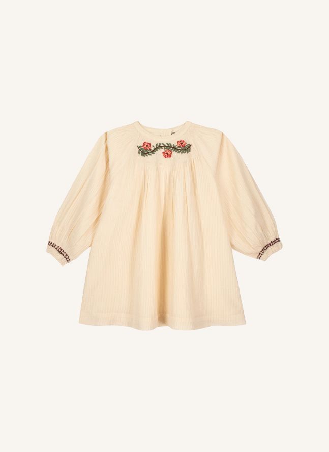 Vestido bordado perfecto | Crudo