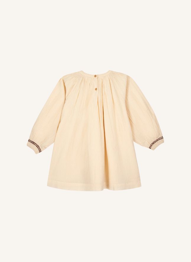 Vestido bordado perfecto | Crudo