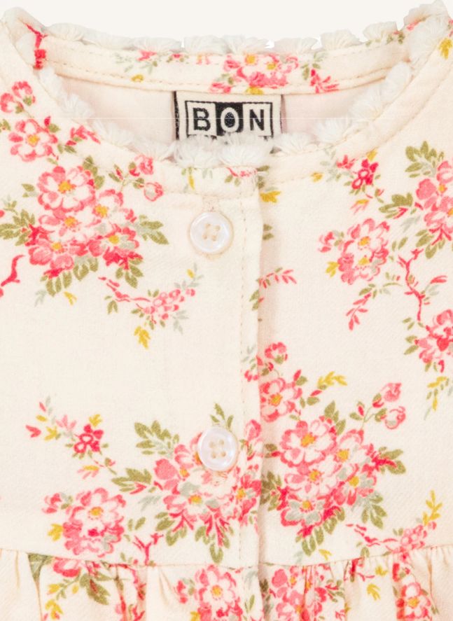 Robe Pivoine Fleurie | Ecru