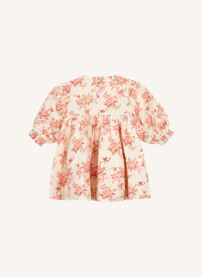 Robe Pivoine Fleurie | Ecru