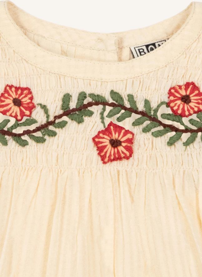 Robe Brodée France | Crème