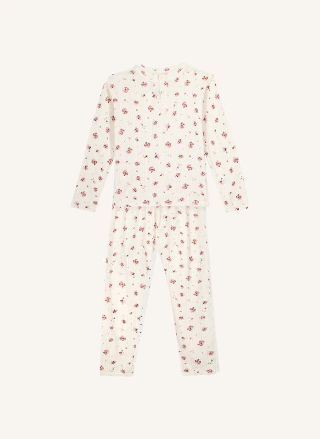 Pyjama Polochon Fleurs | Ecru