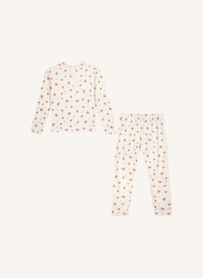 Pyjama Polochon Fleurs | Ecru