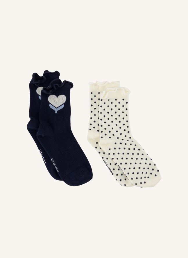 Chaussettes Cœur | Bleu marine