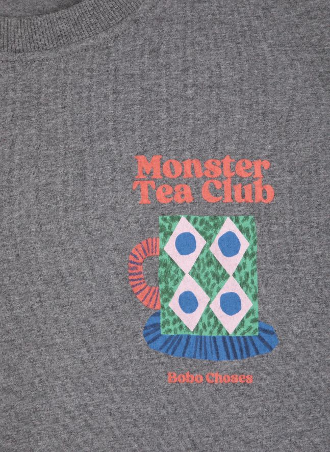 T-shirt Monster Mug Coton | Gris chiné