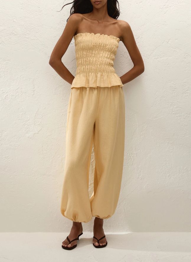 Haut Bustier Tiera Lin | Jaune