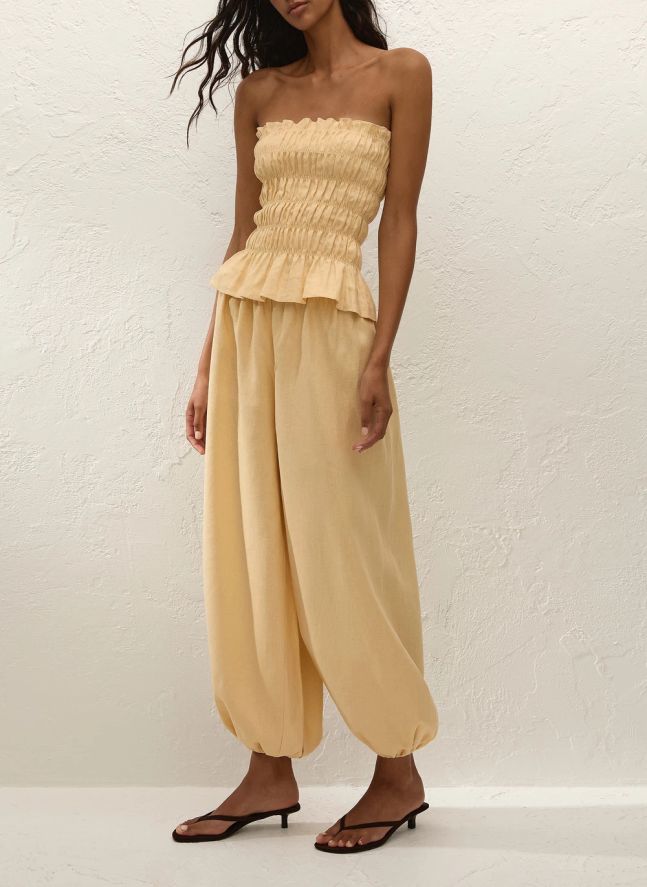 Haut Bustier Tiera Lin | Jaune