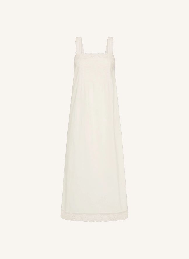 Robe Cristina Midi Coton | Ivoire