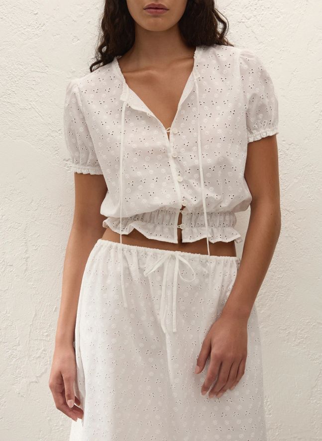 Top Santana Coton | Blanc