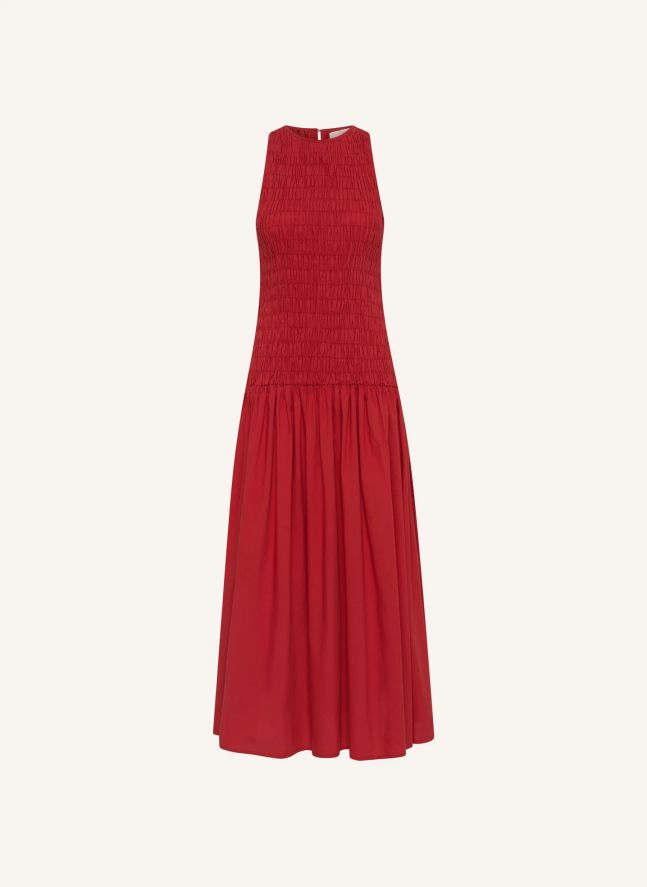 Robe Sanchia Coton | Rouge