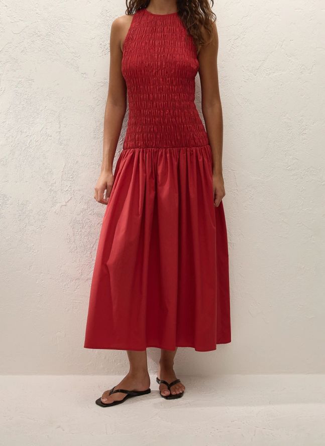 Robe Sanchia Coton | Rouge