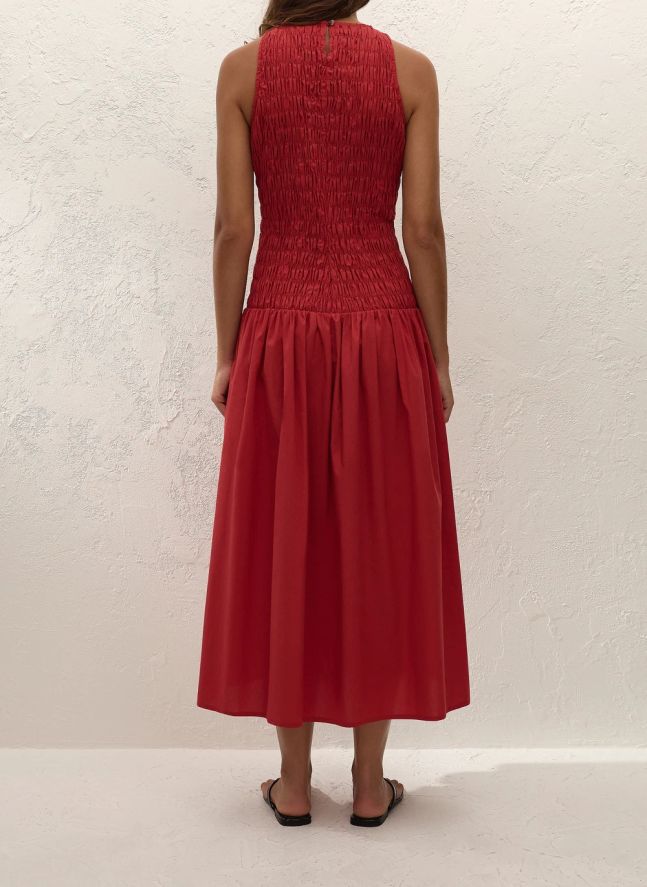 Robe Sanchia Coton | Rouge