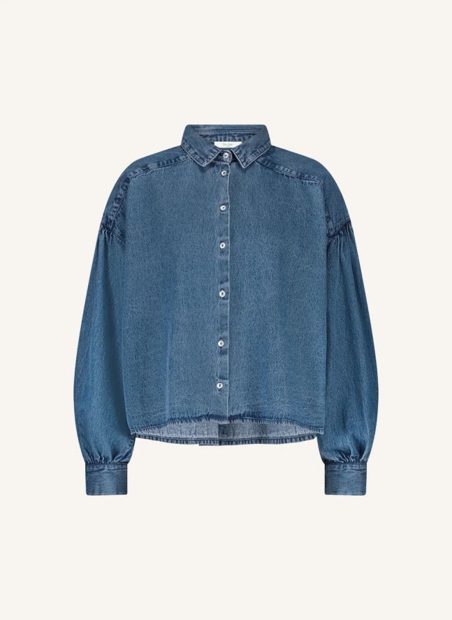 Blouse Sarah Coton | Bleu jean