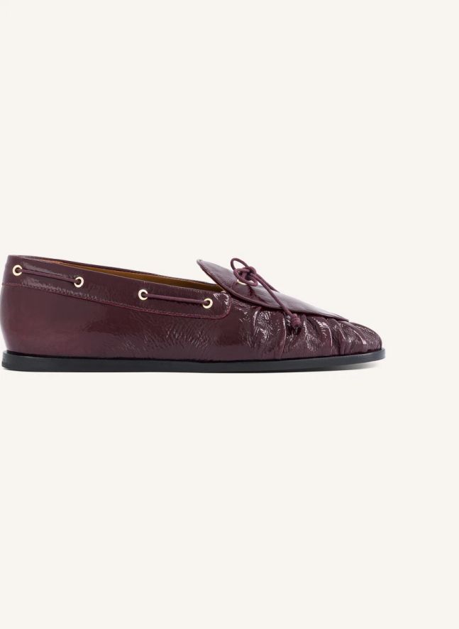 Chaussures Bateau Como Cuir Verni | Bordeaux