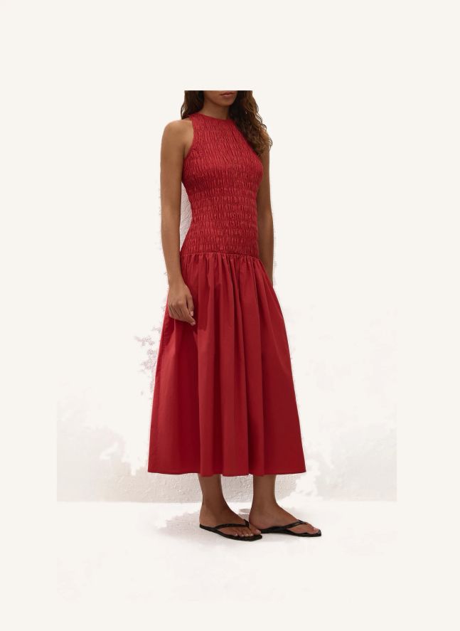 Robe Sanchia Coton | Rouge
