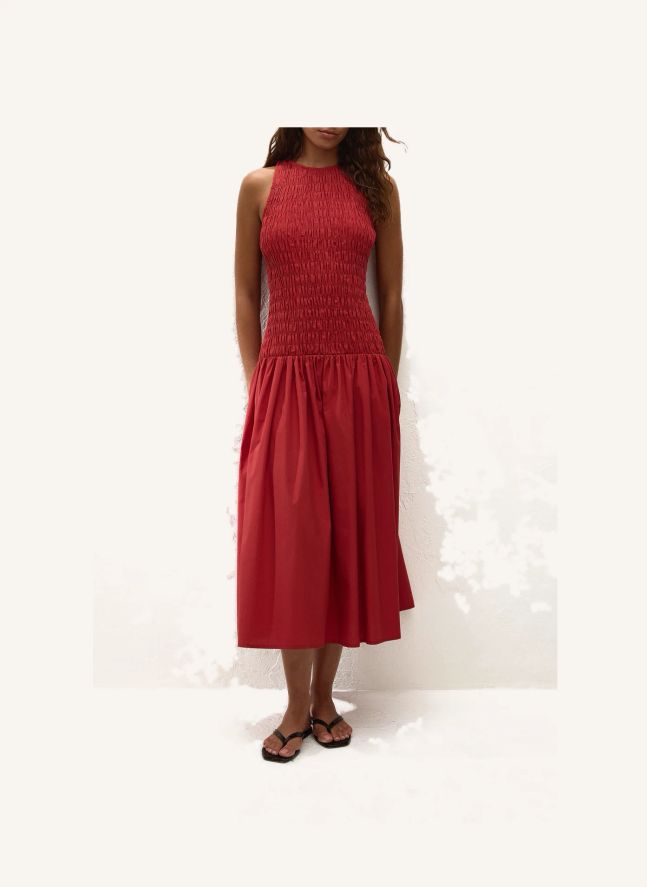 Robe Sanchia Coton | Rouge